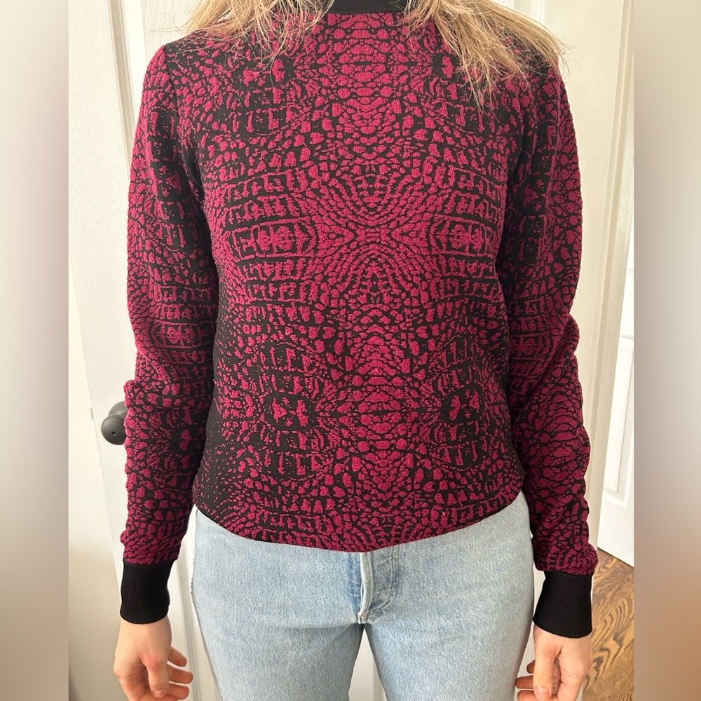 Ronny Kobo textured animal print sweater
